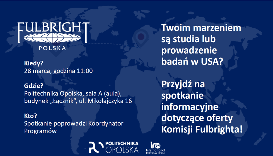 Spotkanie z przedstawicielem Polsko Amerykańskiej Komisji Fulbrighta logotypy