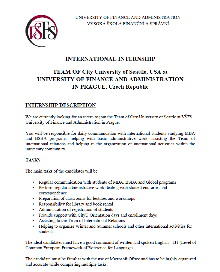 VSFS International Internship 1